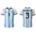 Billige Argentina Nicolas Tagliafico #3 Hjemmetrøye VM 2022 Kortermet